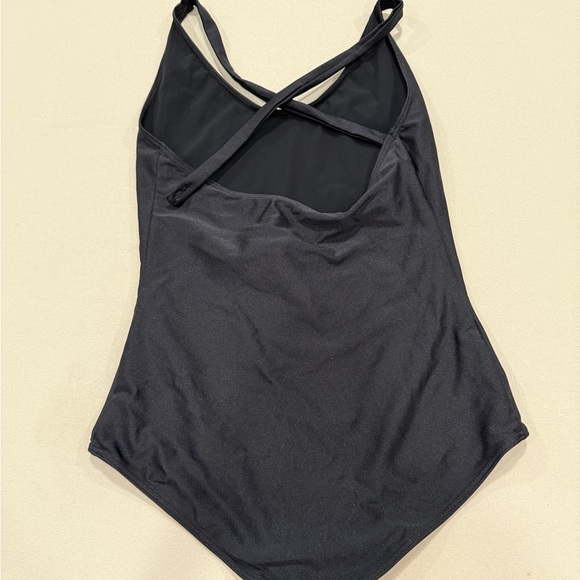 Gucci Black One-Piece Swimsuit with Neon Green Logo and Red-Green Stripe - Picture 6 of 11